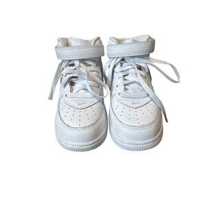 BABY/Toddler NIKE Air Force One Mid Sneaker, 8C, Lace & Velcro